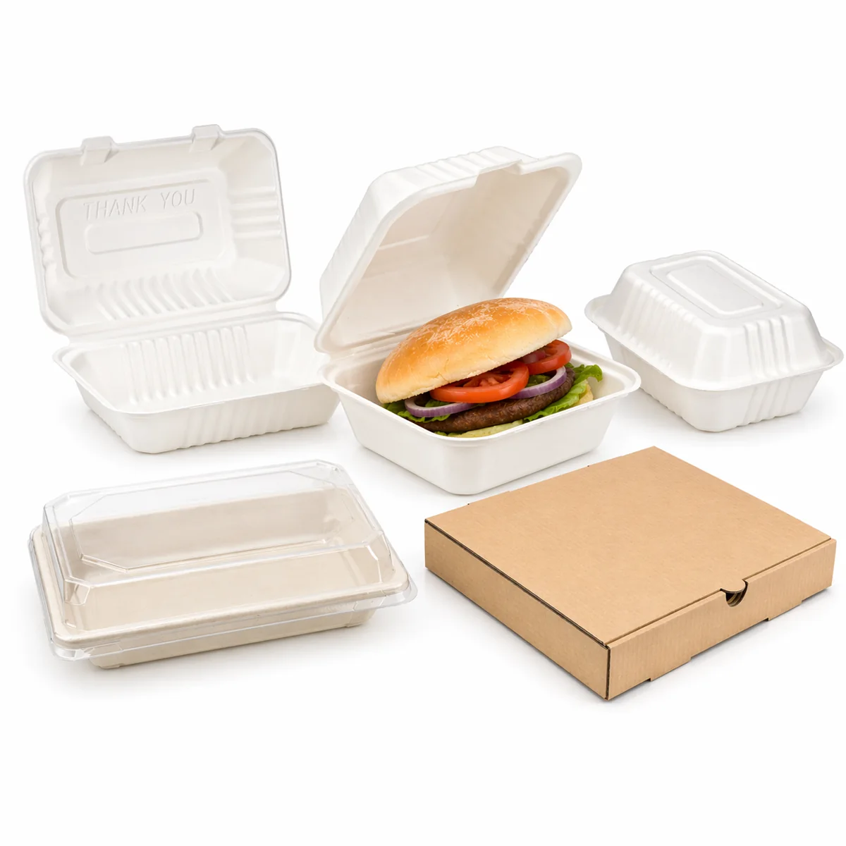 Envases para hamburguesas y comida para llevar